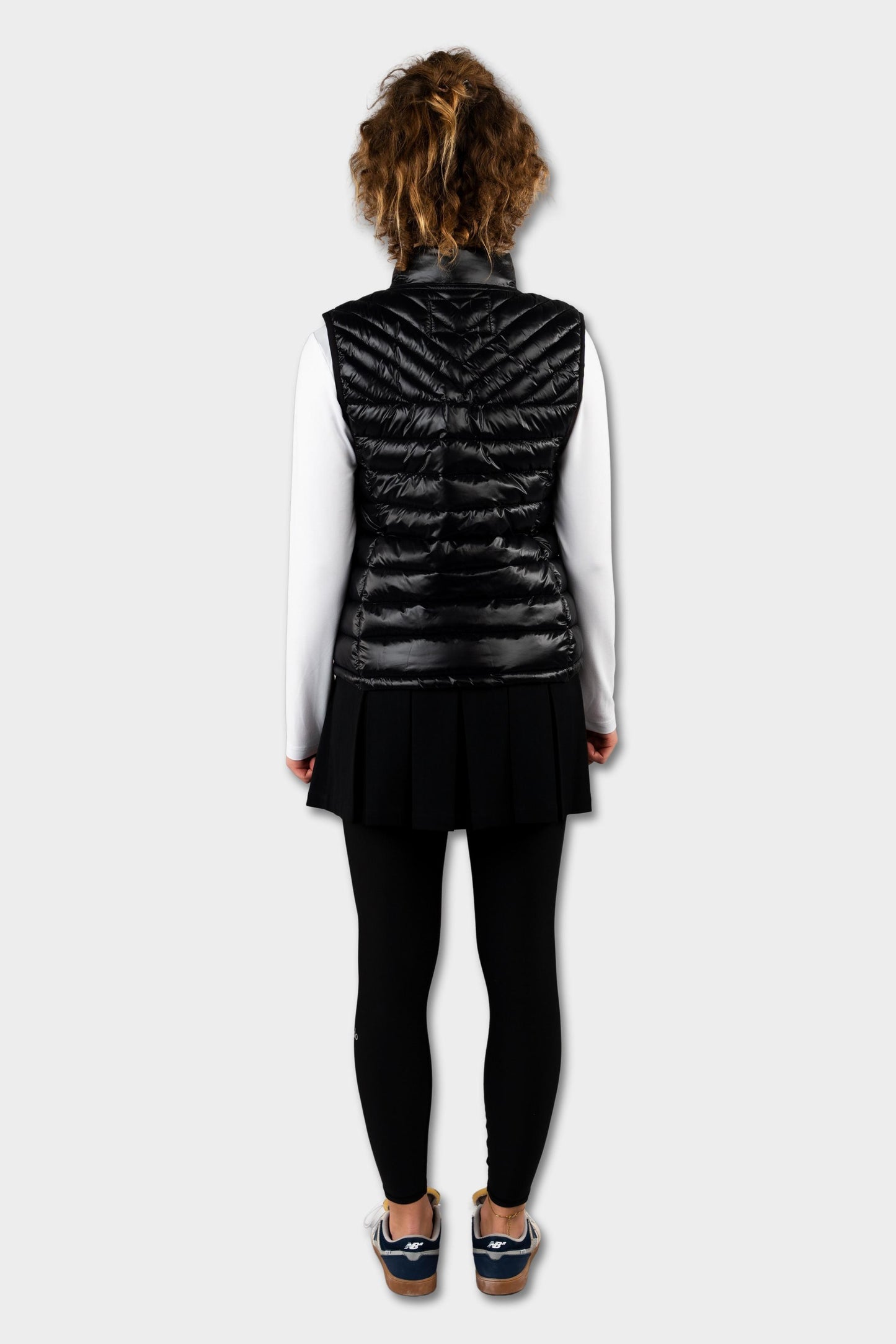 Marlborough Hi-Gloss Puffer Vest Black