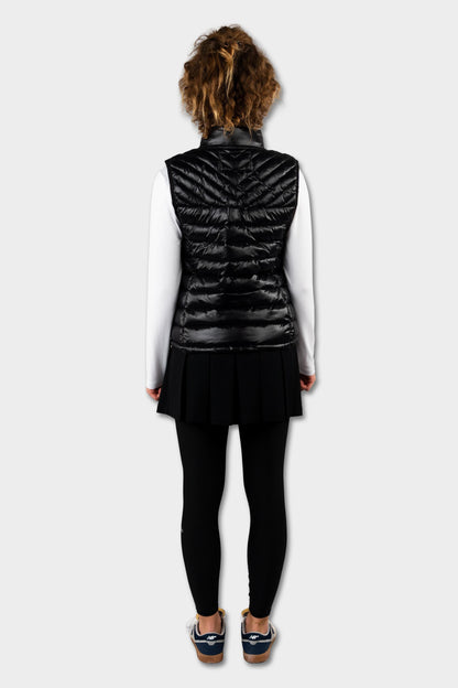 Marlborough Hi-Gloss Puffer Vest Black
