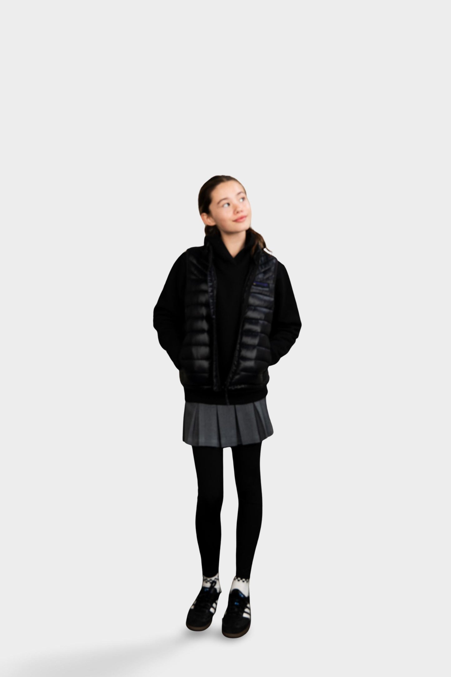 Marlborough Hi-Gloss Puffer Vest Black