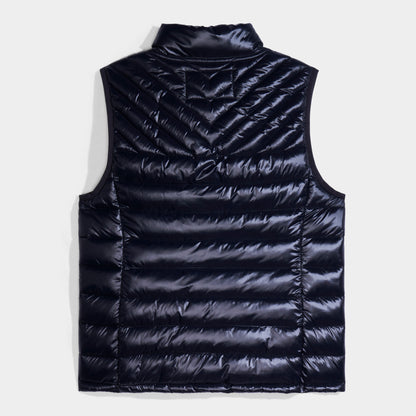 Marlborough Hi-Gloss Puffer Vest Black