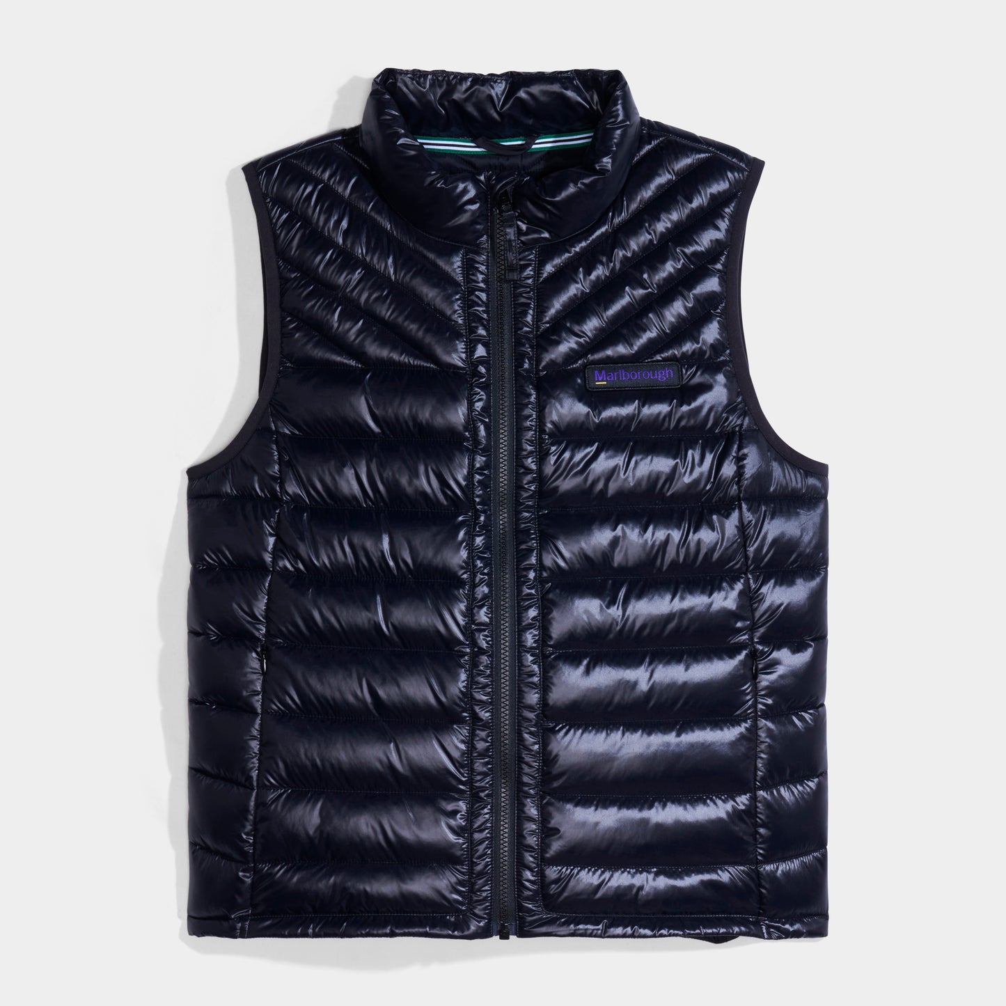 Marlborough Hi-Gloss Puffer Vest Black