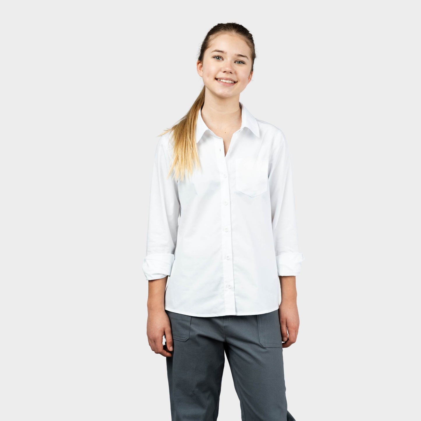 Marlborough Long Sleeve Button Down Shirt White