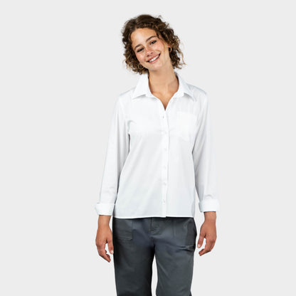 Marlborough Long Sleeve Button Down Shirt White