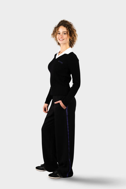 Marlborough Two-fer Pullover Black