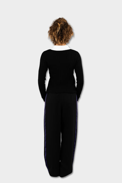 Marlborough Two-fer Pullover Black