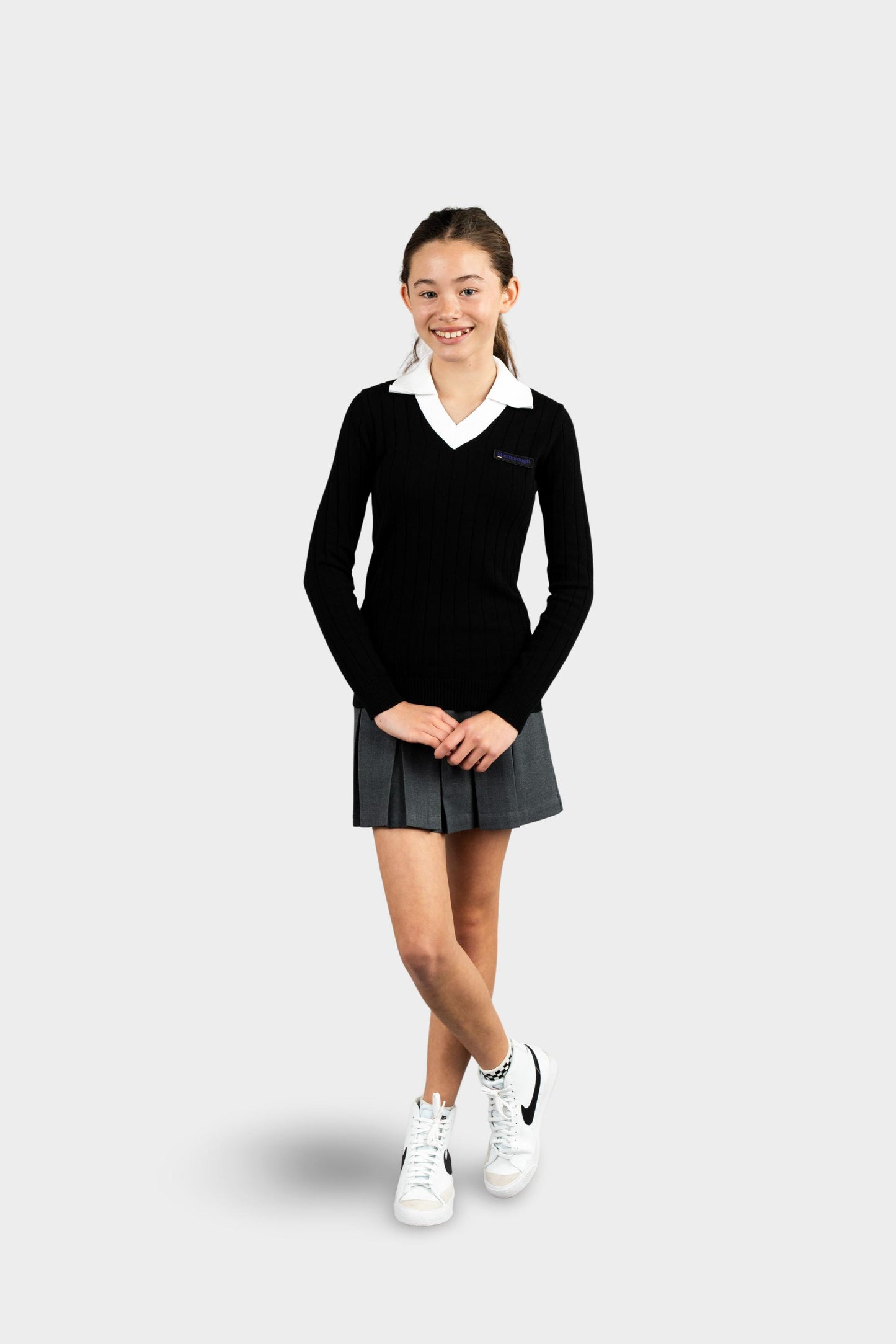 Marlborough Two-fer Pullover Black