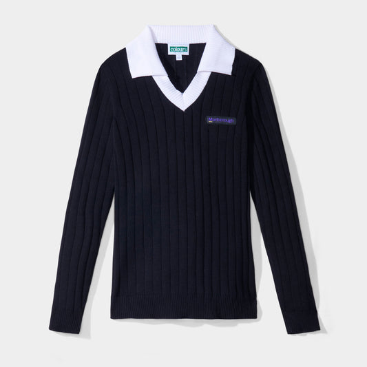 Marlborough Two-fer Pullover Black