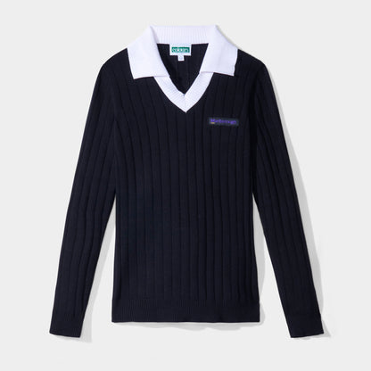 Marlborough Two-fer Pullover Black