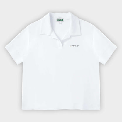 Marlborough Breezy Boxy Short Sleeve Polo White