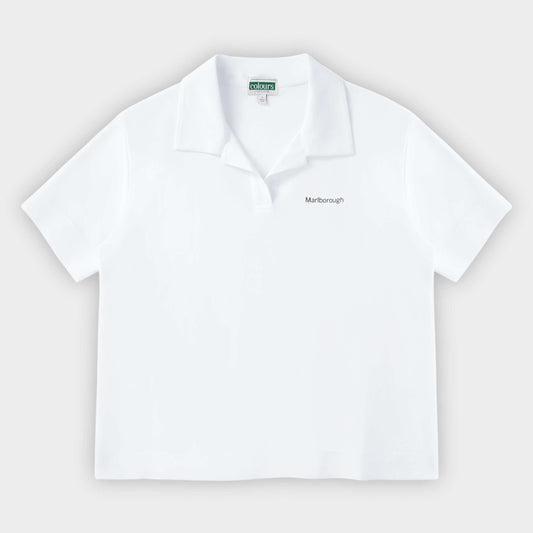 Marlborough Breezy Boxy Short Sleeve Polo White