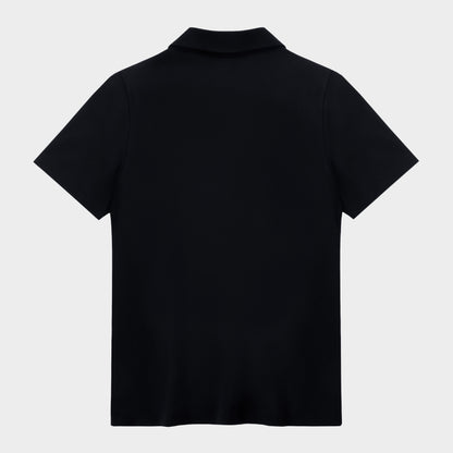 Marlborough Breezy Tailored Short Sleeve Polo Black