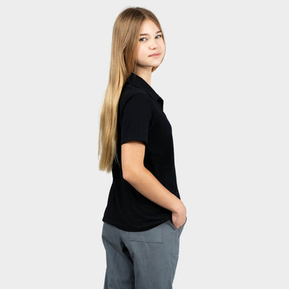 Marlborough Breezy Tailored Short Sleeve Polo Black