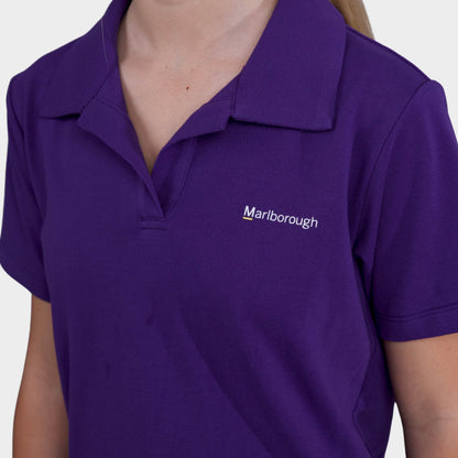 Marlborough Breezy Tailored Short Sleeve Polo Purple