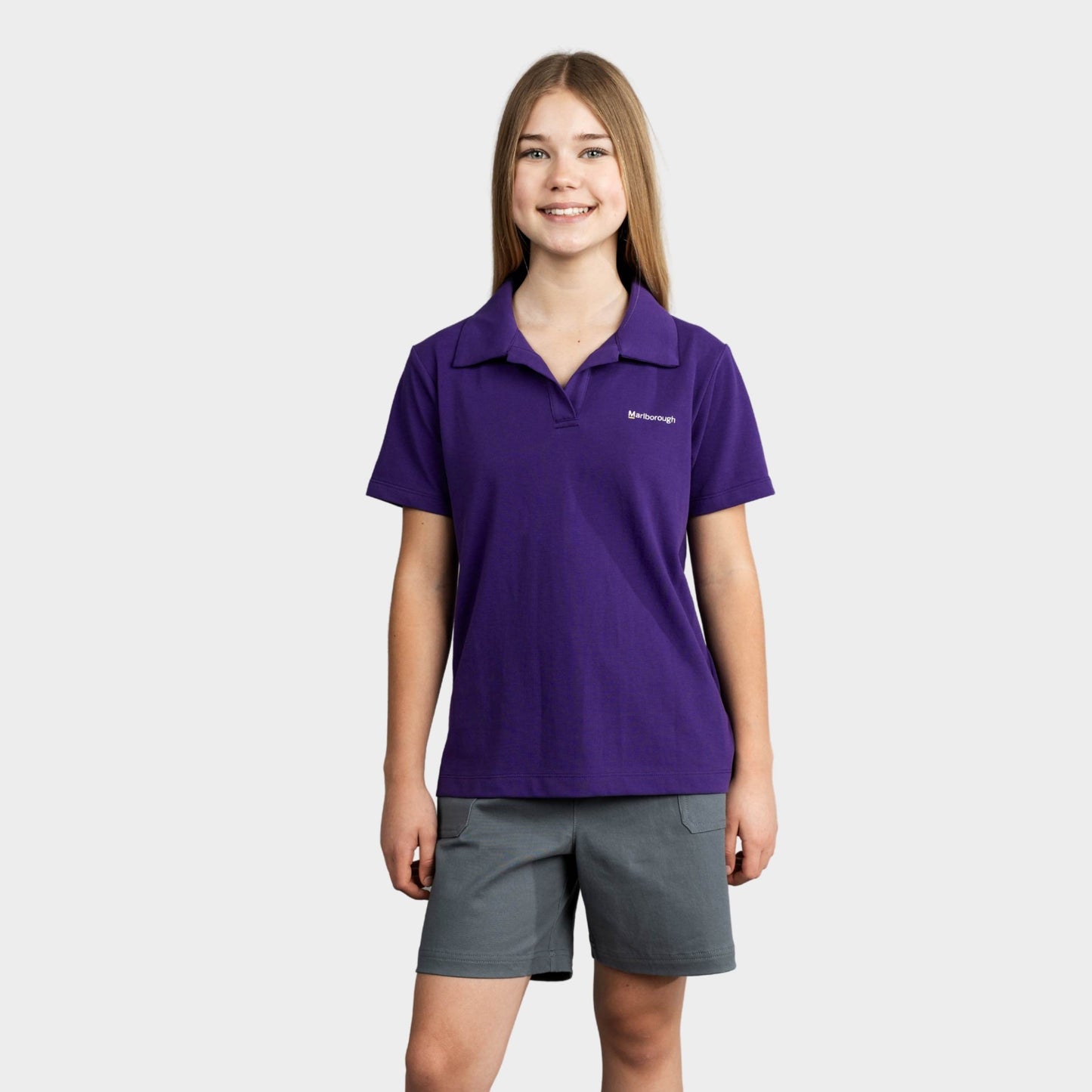 Marlborough Breezy Tailored Short Sleeve Polo Purple