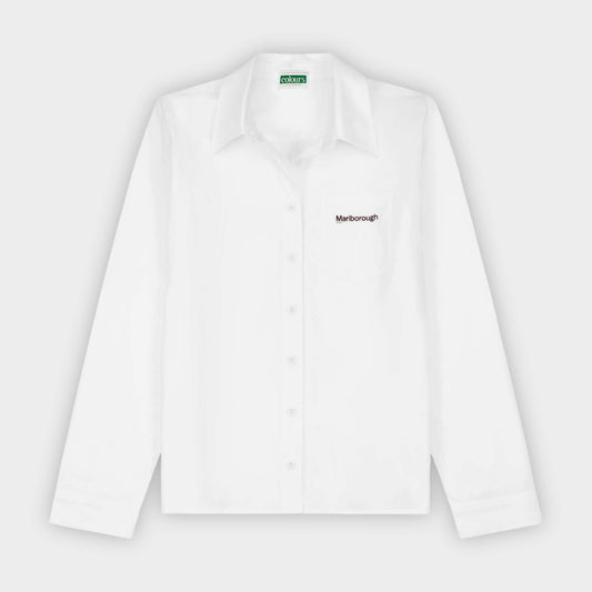 Marlborough Long Sleeve Button Down Shirt White