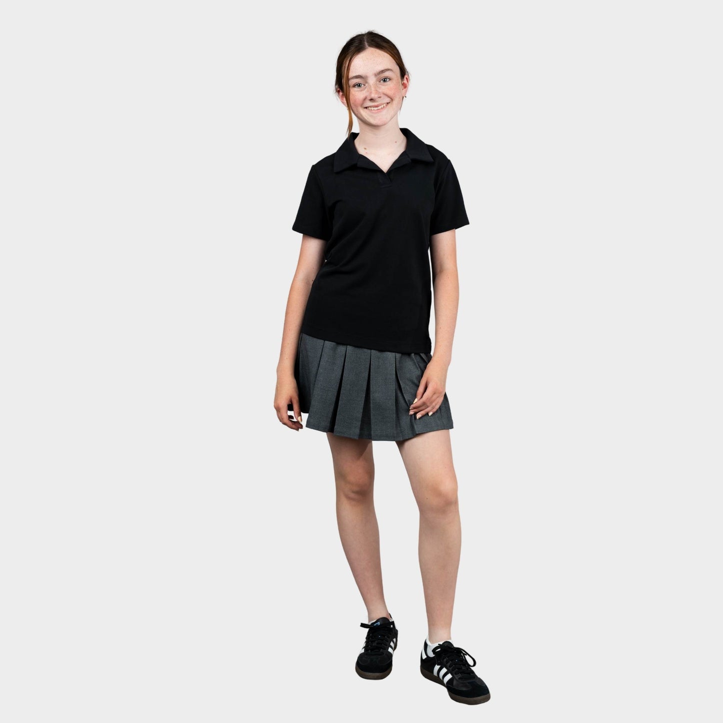 Marlborough Pleated Skirt with Bike Shorts Charcoal