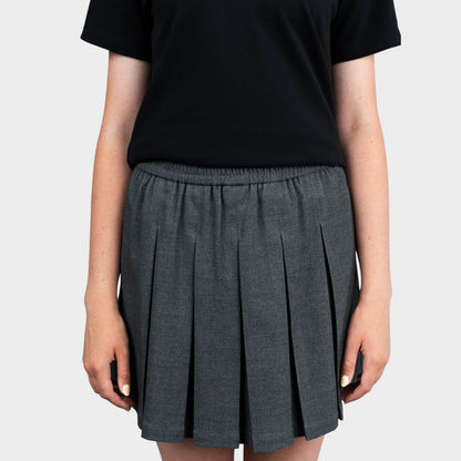 Marlborough Pleated Skirt with Bike Shorts Charcoal