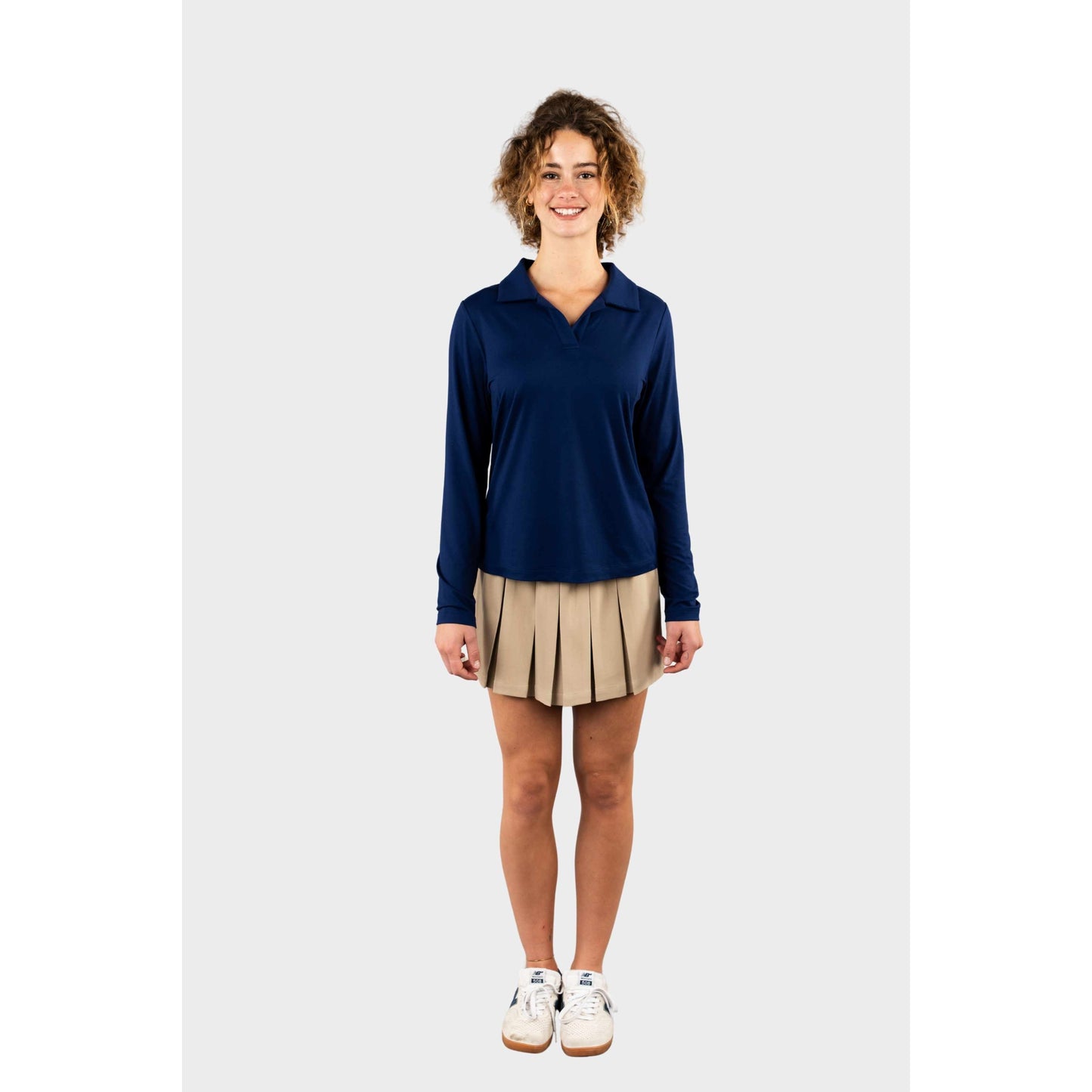 Modern Pleated Skirt Tan