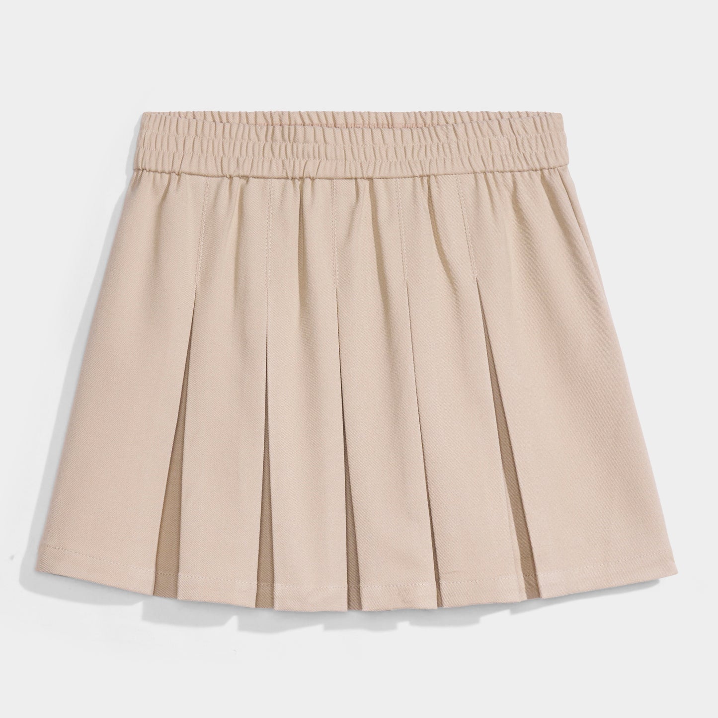 Modern Pleated Skirt Tan