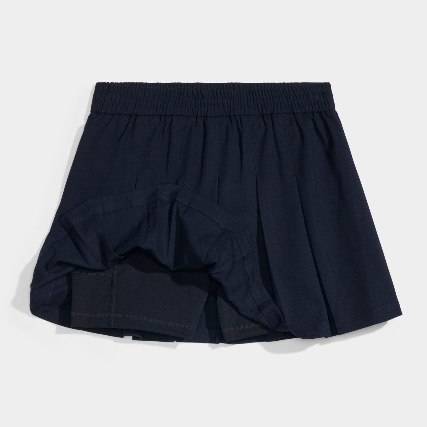 Modern Pleated Skirt with Bike Shorts Black