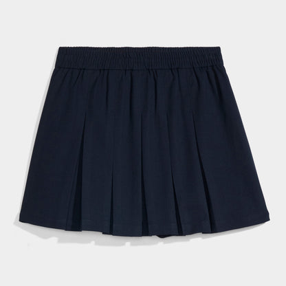 Modern Pleated Skirt with Bike Shorts Black