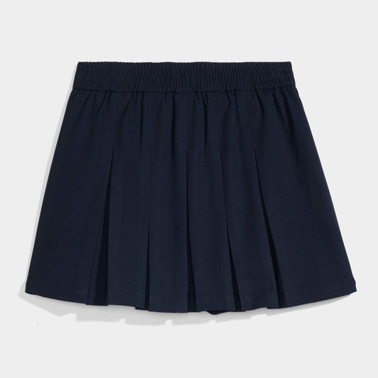 Modern Pleated Skirt with Bike Shorts Black