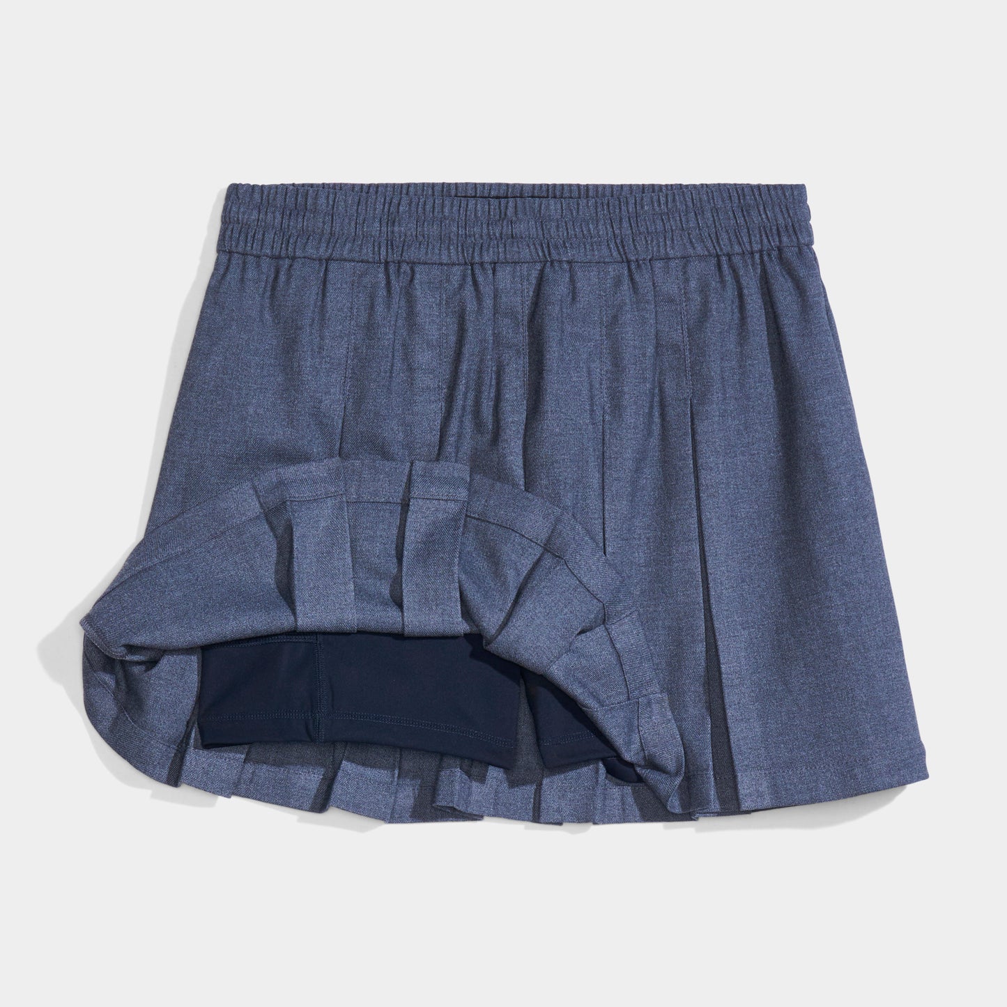 Modern Pleated Skirt with Bike Shorts Charcoal