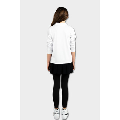 Modern Pleated Skirt with Long Leggings Black