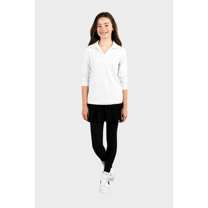 Modern Pleated Skirt with Long Leggings Black