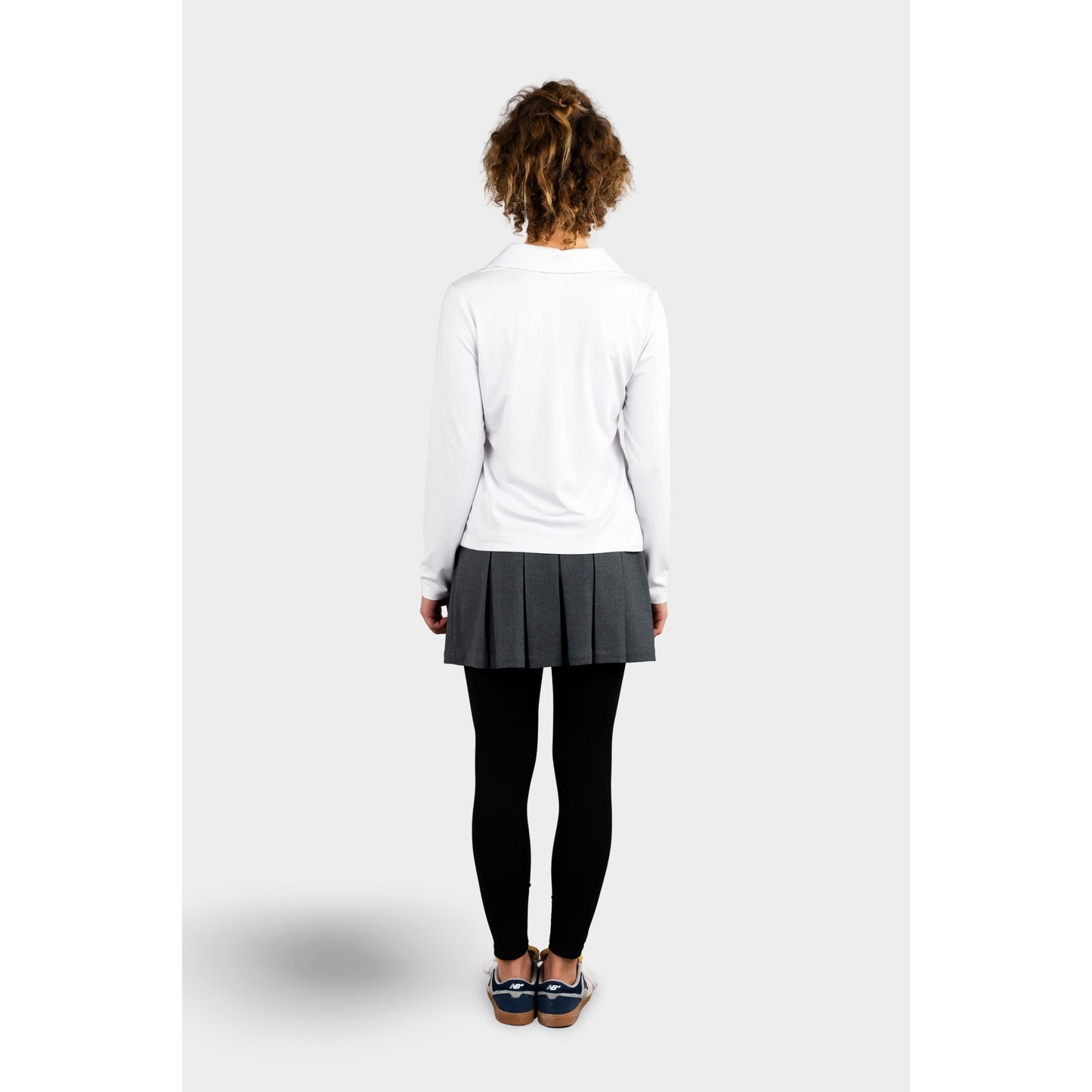 Modern Pleated Skirt with Long Leggings Charcoal