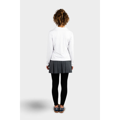 Modern Pleated Skirt with Long Leggings Charcoal