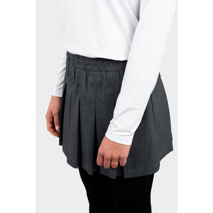 Modern Pleated Skirt with Long Leggings Charcoal
