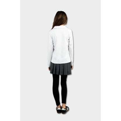 Modern Pleated Skirt with Long Leggings Charcoal