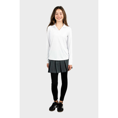 Modern Pleated Skirt with Long Leggings Charcoal