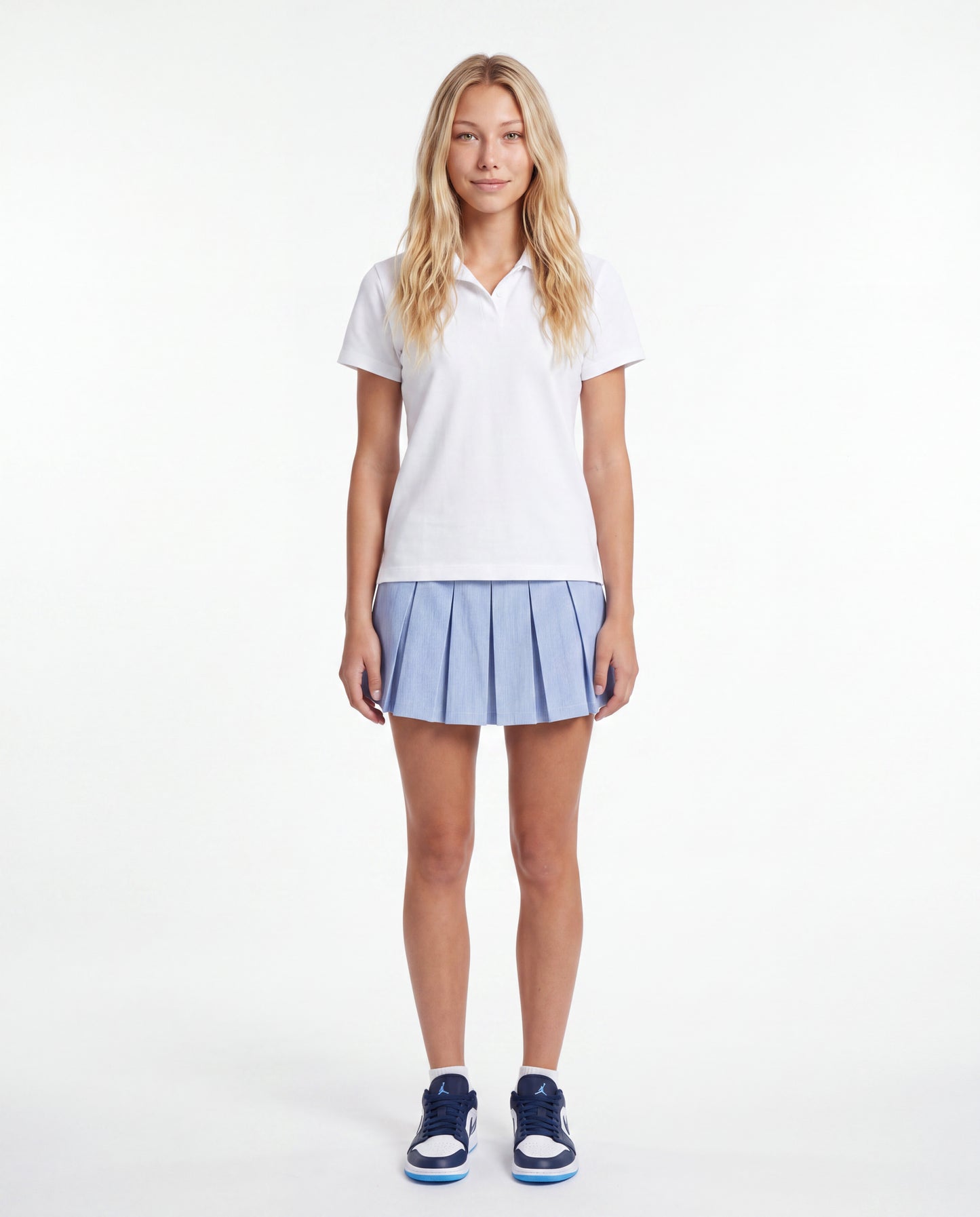 Modern Pin Feather Skirt Blue