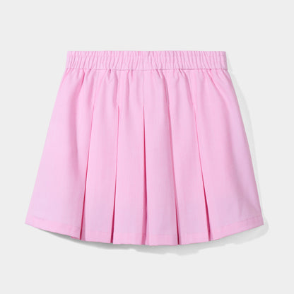 Modern Pin Feather Skirt with Bike Shorts Pink
