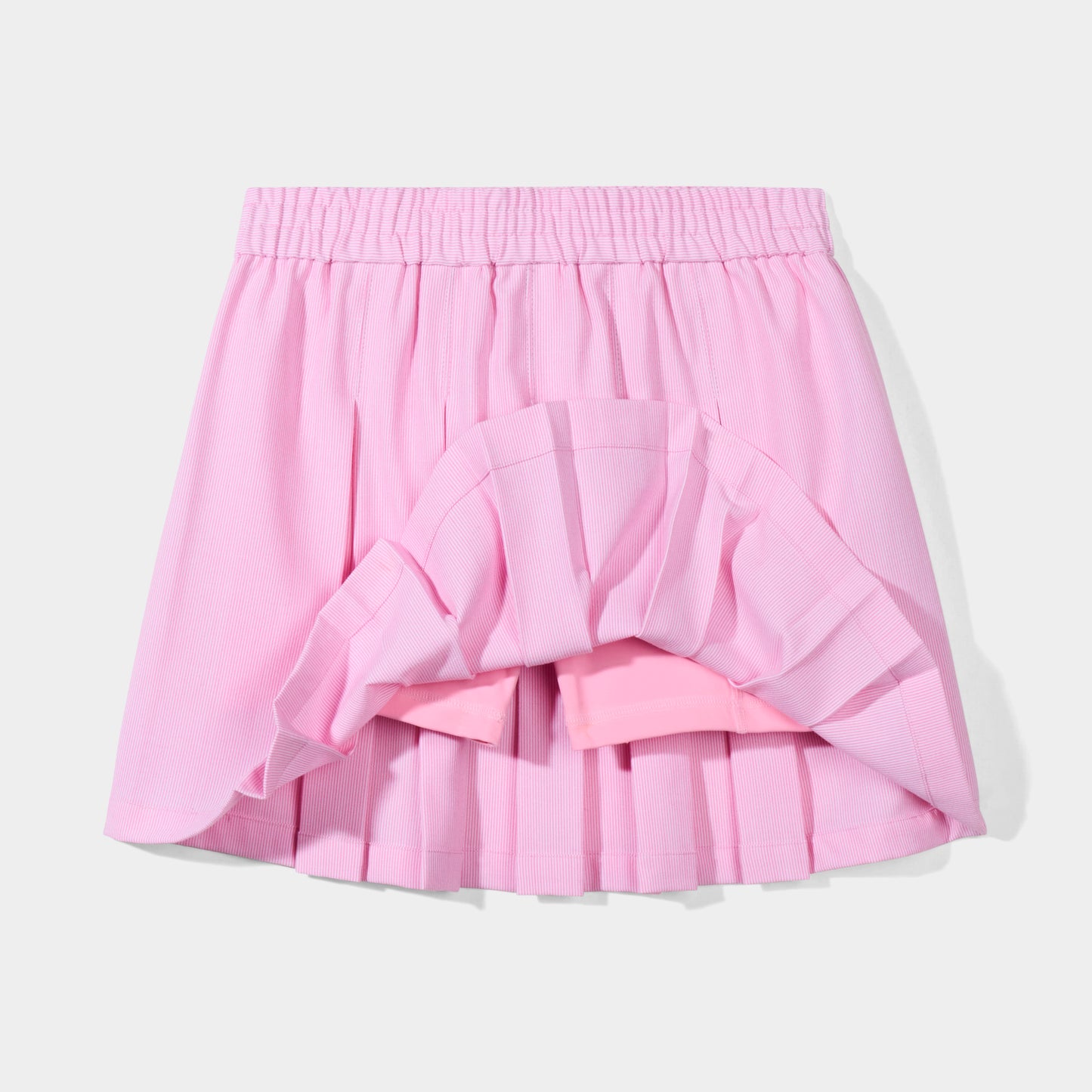 Modern Pin Feather Skirt with Bike Shorts Pink
