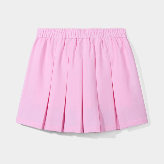 Modern Pin Feather Skirt with Bike Shorts Pink