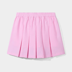 Modern Pin Feather Skirt with Bike Shorts Pink