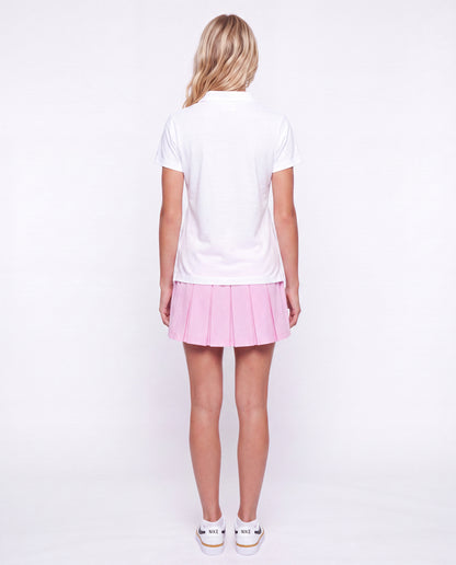Modern Pin Feather Skirt with Bike Shorts Pink