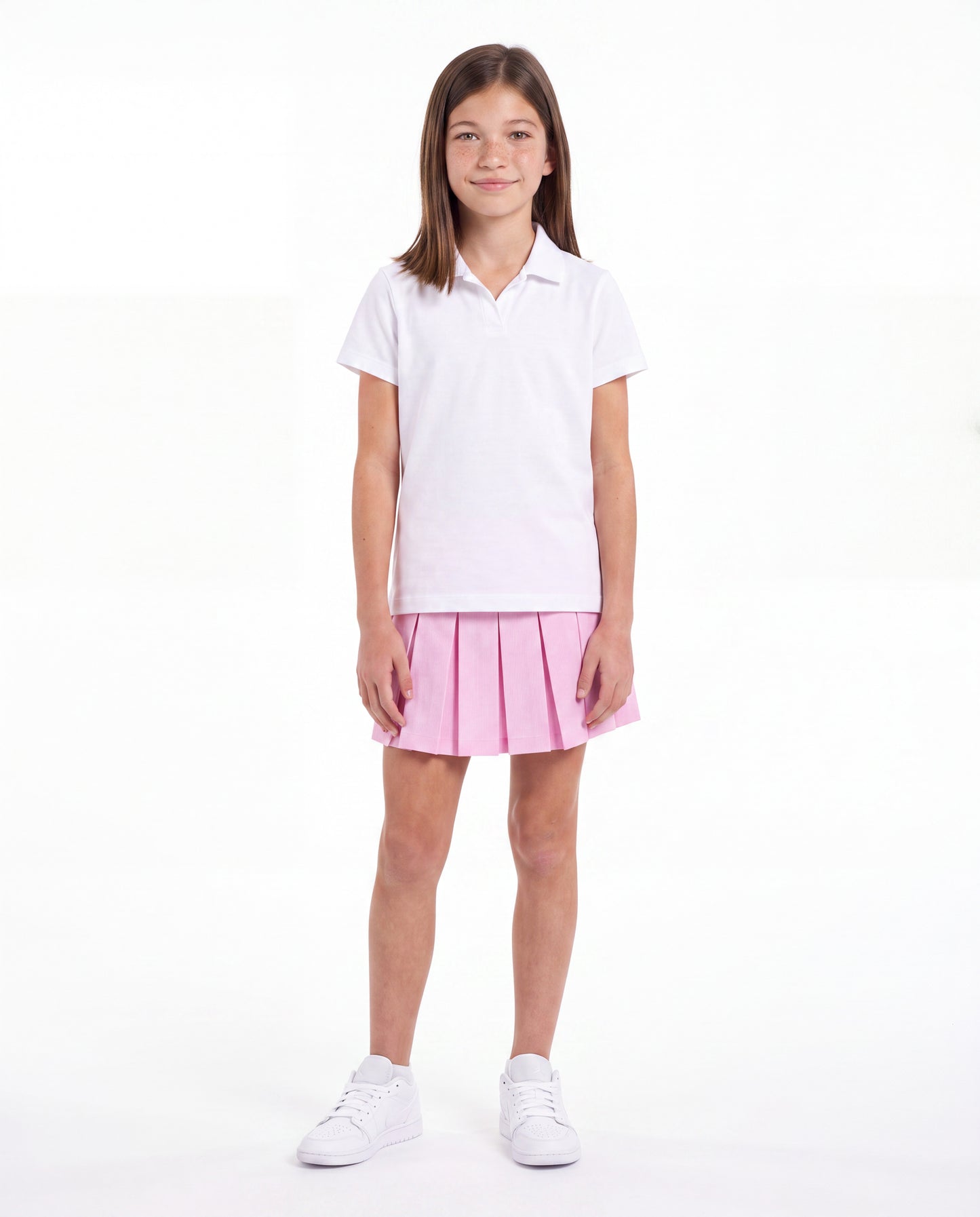 Modern Pin Feather Skirt with Bike Shorts Pink