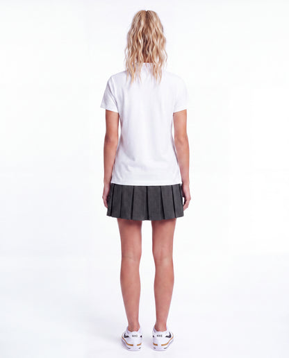 Modern Pleated Skirt Charcoal