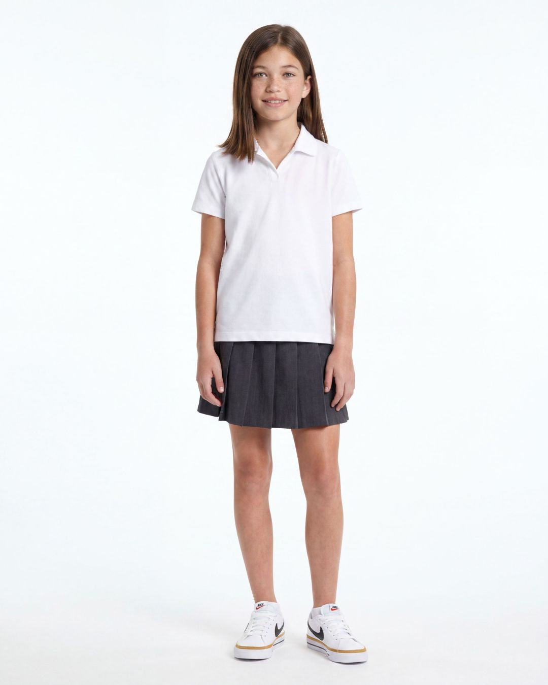 Modern Pleated Skirt Charcoal