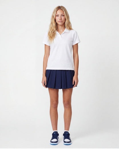 Modern Pleated Skirt Navy