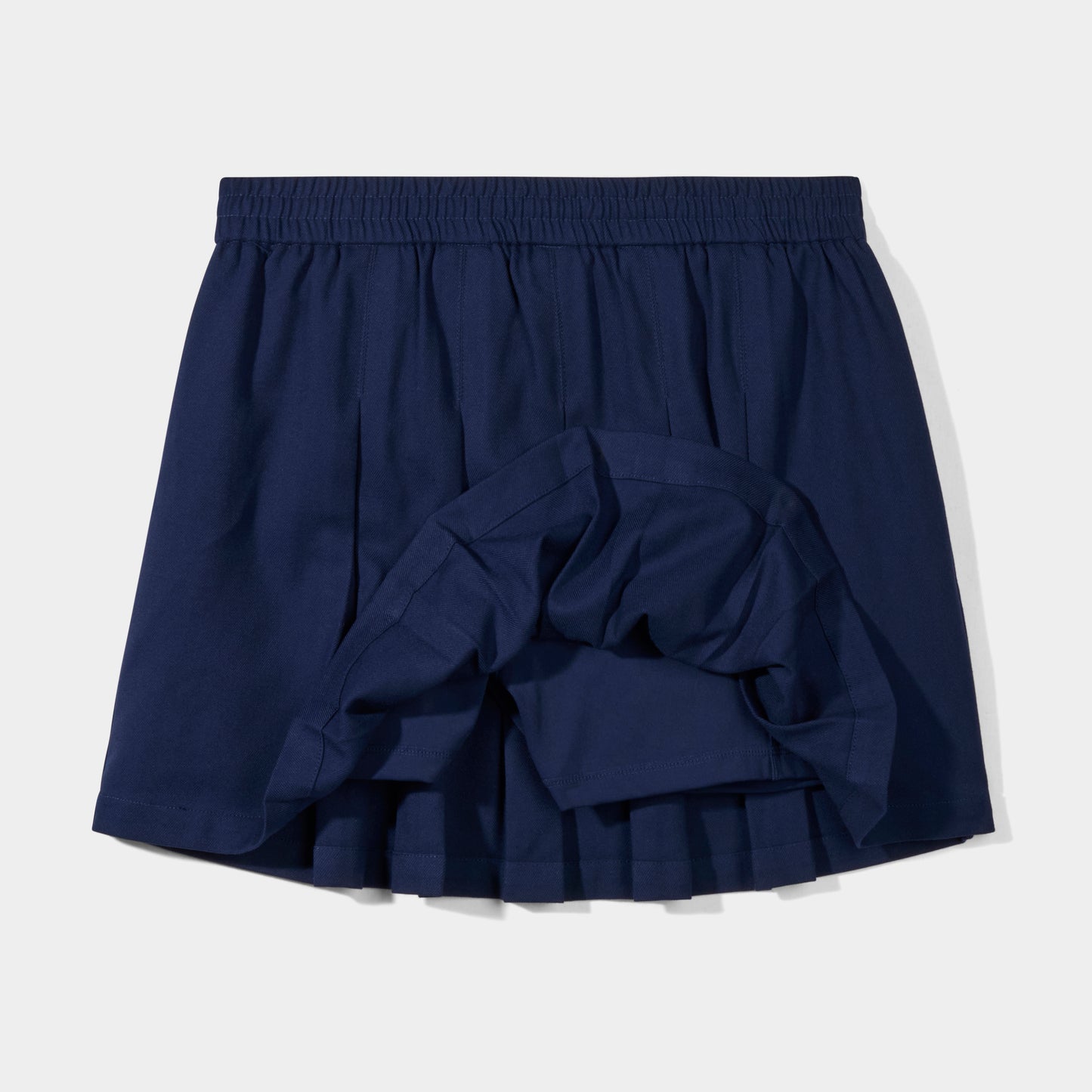 Modern Pleated Skirt with Bike Shorts Navy
