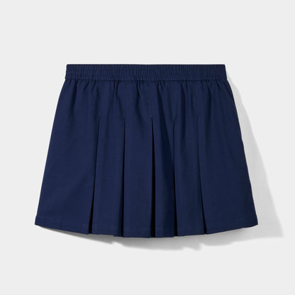 Modern Pleated Skirt with Bike Shorts Navy