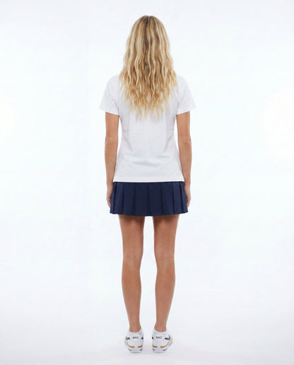 Modern Pleated Skirt with Bike Shorts Navy