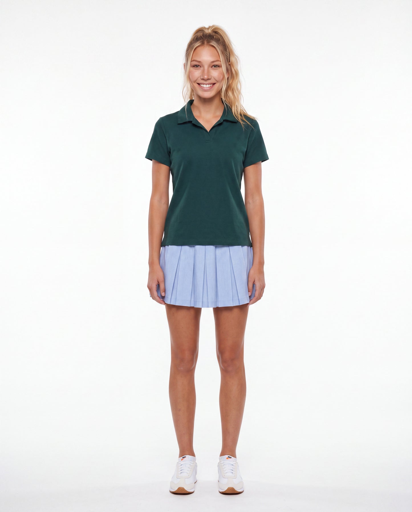 Modern Short Sleeve Polo Green