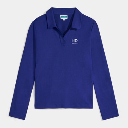 NDB Cozy Long Sleeve Polo Navy