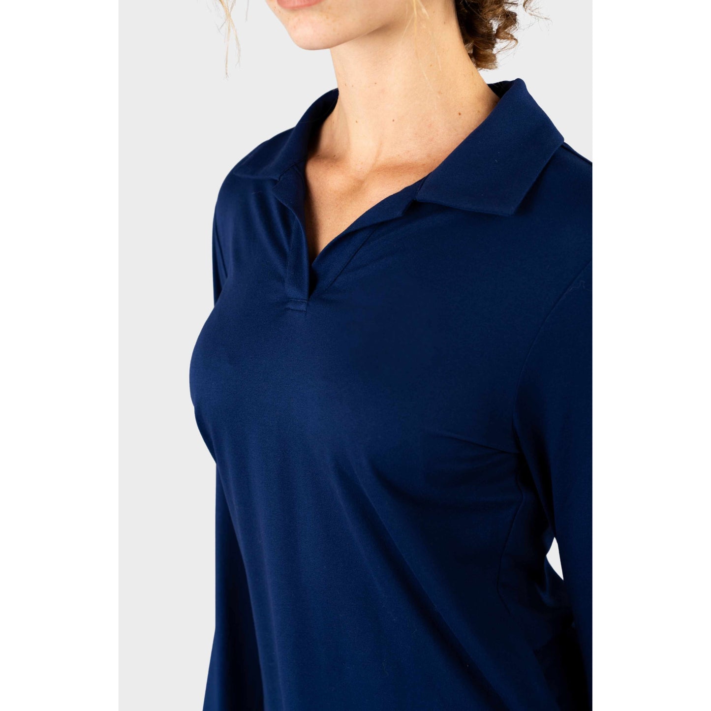 NDB Cozy Long Sleeve Polo Navy